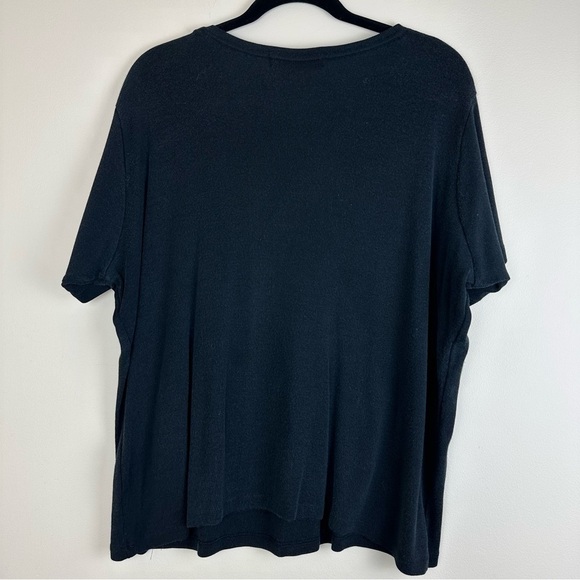 Valerie Steven II basic essential black blouse top plus size 1X - Picture 2 of 4